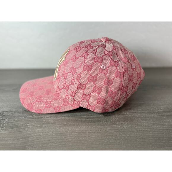 Gucci x New York Yankees Pink GG Monogram Baseball Cap Hat - Made in Italy - Picture 3 of 8
